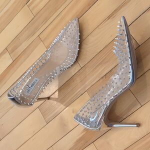 Steve Madden | Luiza Spiked Clear Pumps